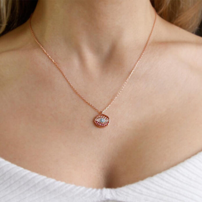 Coho Objet Coho Silver Lumina Eye El Yapımı Gümüş Nazar Kolye