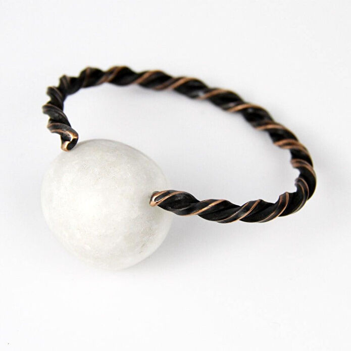 Coho Objet Coho Tılsım Bakır El İşleme Burgu Helical Bileklik