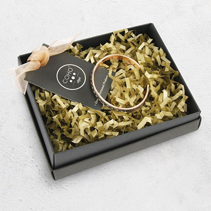 Coho Objet Coho Tılsım Bakır El İşleme Waves Bileklik