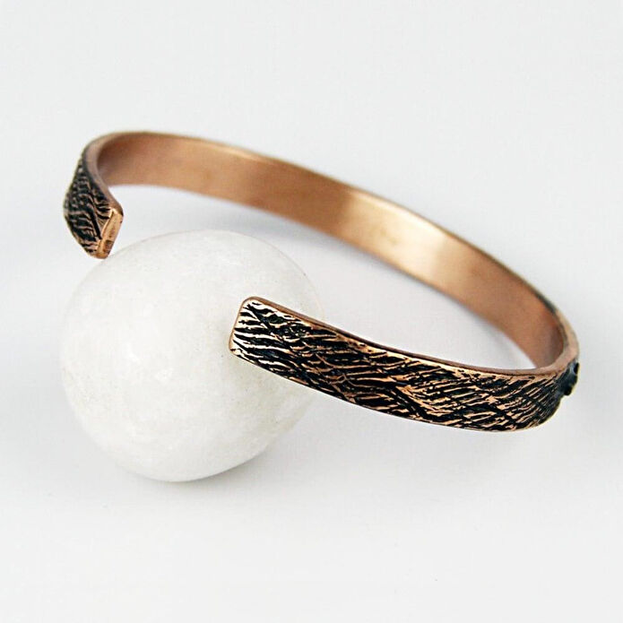 Coho Objet Coho Tılsım Bakır El İşleme Waves Bileklik