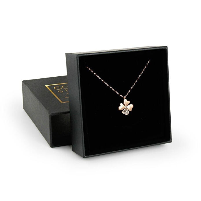 Coho Objet Coho Silver Four-leaf Clover El Yapımı Gümüş Yonca Kolye