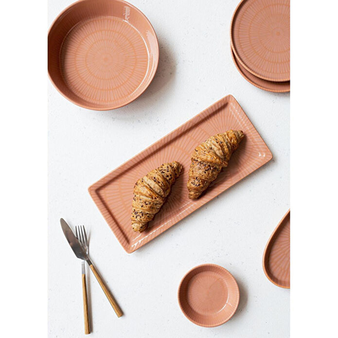 The Mia Noon Kahvaltı Takımı 6 Kişilik 17 Parça Somon 1702