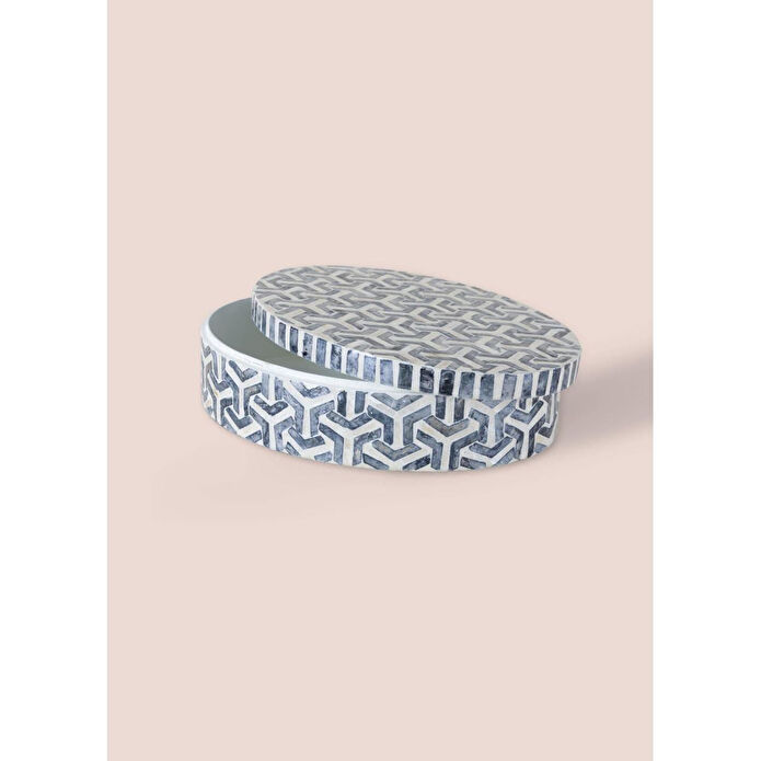 The Mia Sedef Yuvarlak Kutu 30x23x8 Cm Tlc0090