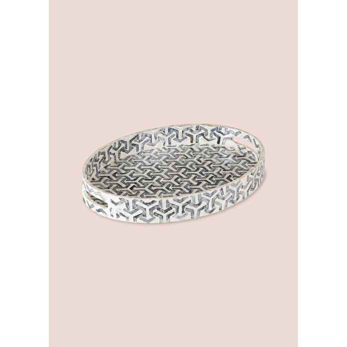 The Mia Sedef Oval Tepsi 50x36x6 Cm Tlc0094