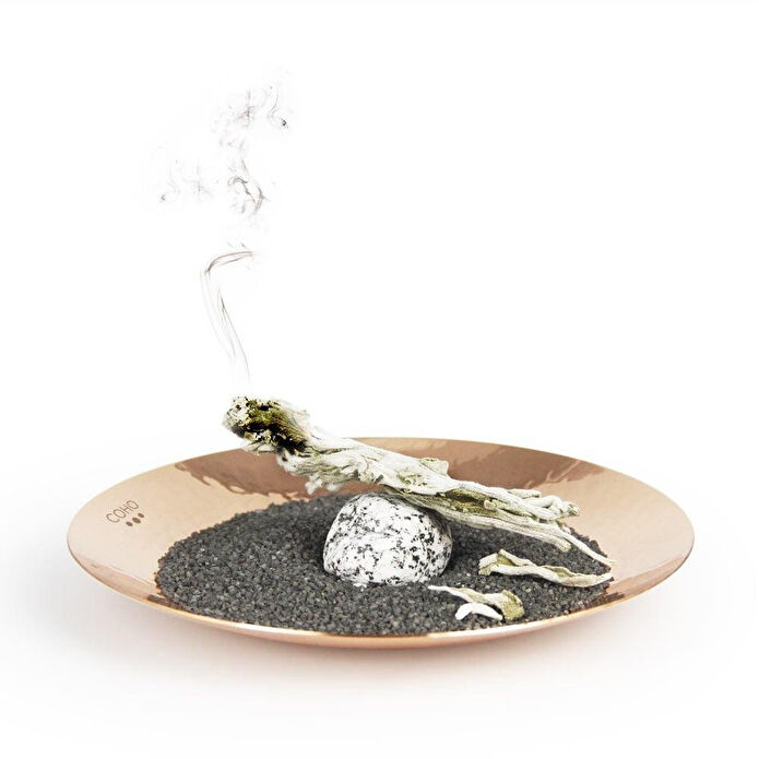 Coho Objet Coho Artisan Prana Dövme Bakır Tütsü Kasesi