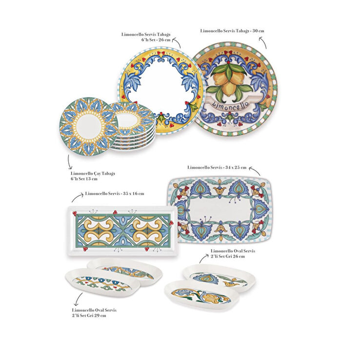 The Mia Limoncello Kahvaltı Takımı 6 Kişilik 19 Parça 1901