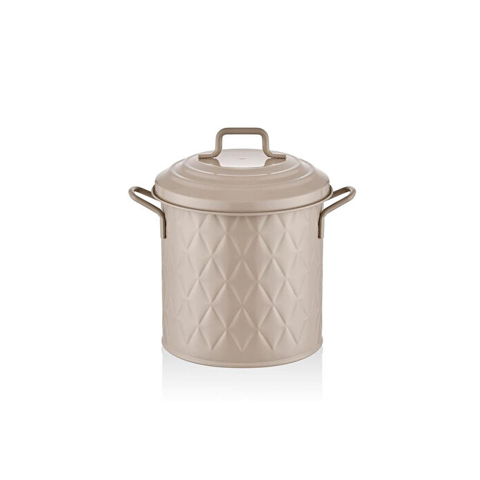 The Mia Prizma Çöp Kovası Tezgah Karamel 4 Lt