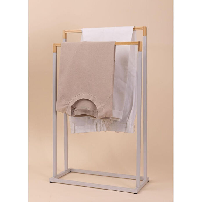 The Mia Metal Havlu Askılığı Gri Glv0764