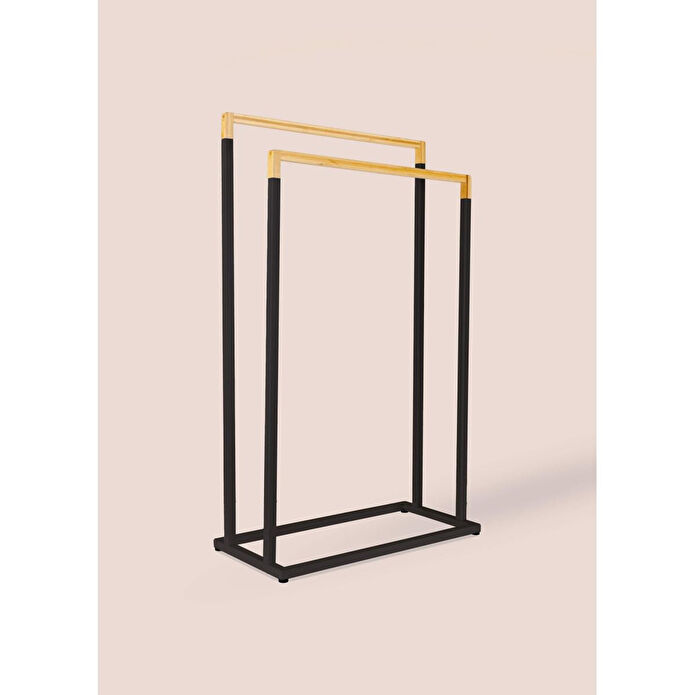 The Mia Metal Havlu Askılığı Siyah Glv0762