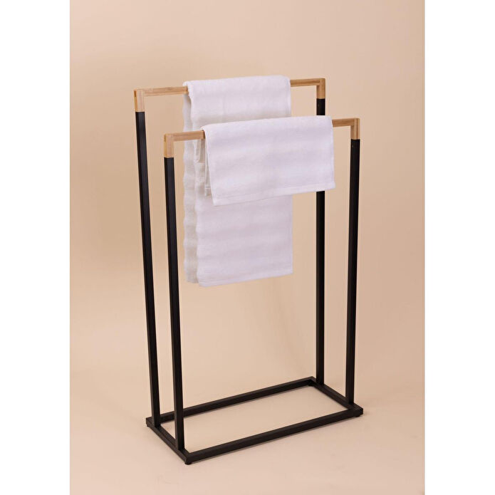 The Mia Metal Havlu Askılığı Siyah Glv0762
