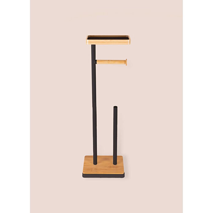 The Mia Tepsili Tuvalet Kağıdı Standı Siyah Glv0756