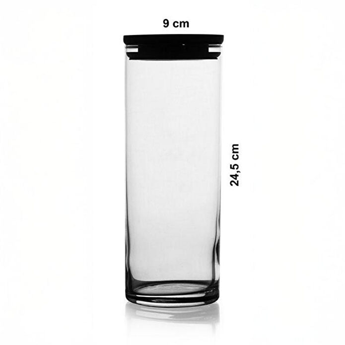 Paşabahçe Breakfast Club 1230 Cc Gri Kapaklı Kavanoz 43756