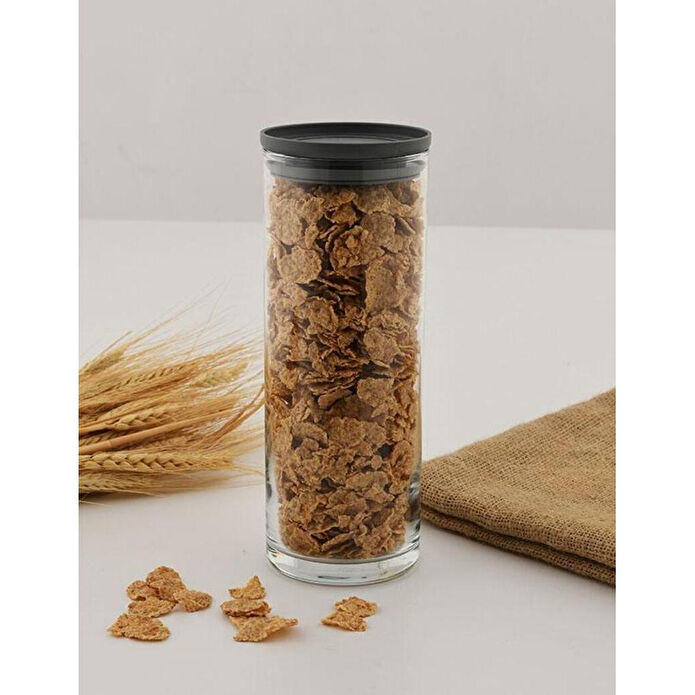 Paşabahçe Breakfast Club 1230 Cc Gri Kapaklı Kavanoz 43756