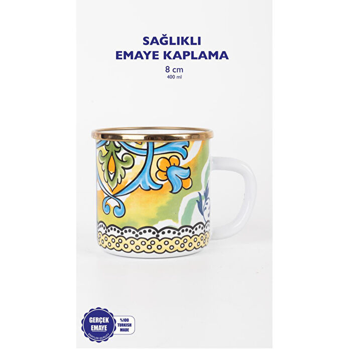 Emaylab Selge Emaye Kupa