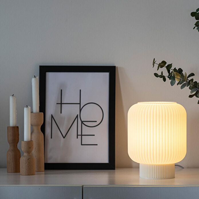 Soli Workshop Helios Kısa Masa Lambası - Beyaz