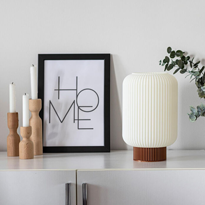 Soli Workshop Helios Uzun Masa Lambası - Bakır