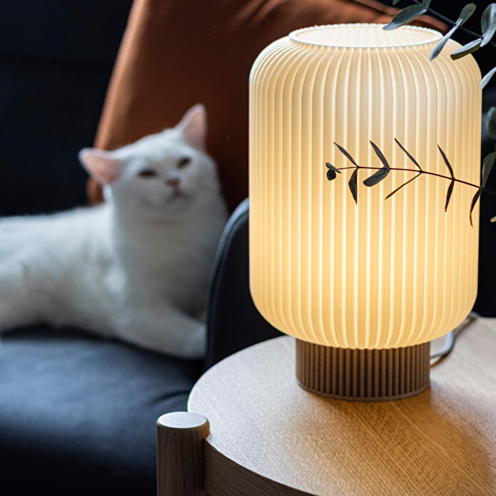 Soli Workshop Helios Uzun Masa Lambası - Ahşap