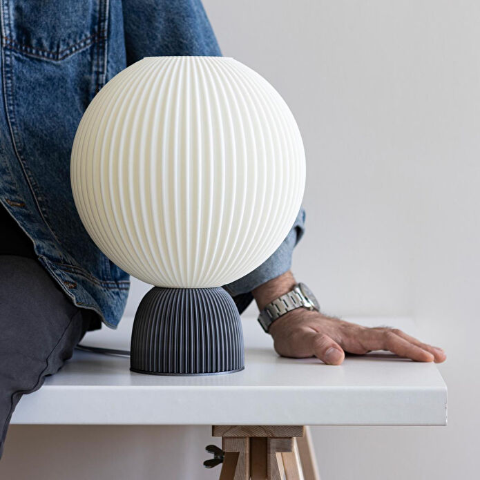 Soli Workshop Luna Medium Masa Lambası - Gümüş