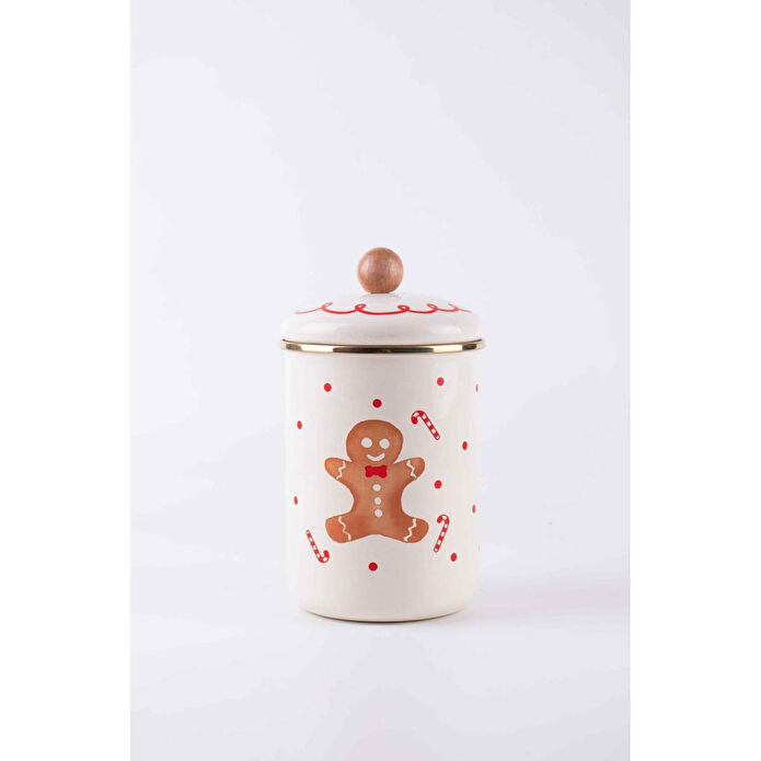 Emaylab Merry Yılbaşı Özel Emaye Dev Boy Kapsül Kavanozu , Çok Amaçlı Kavanoz