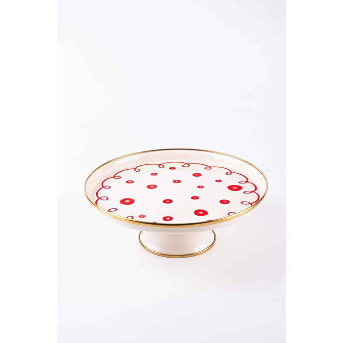 Emaylab Merry Yılbaşı Özel Emaye Kek- Kurabiye Sunum Standı Büyük Boy