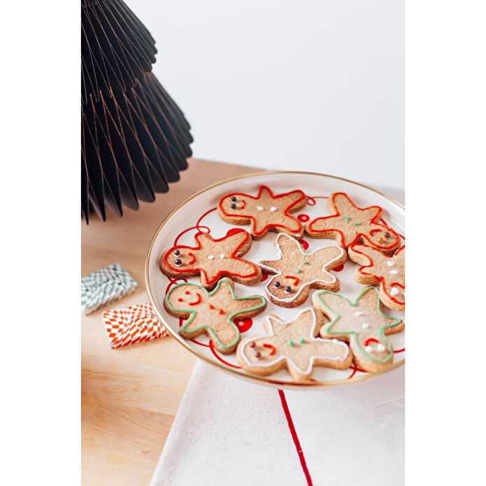 Emaylab Merry Yılbaşı Özel Emaye Kek- Kurabiye Sunum Standı Büyük Boy