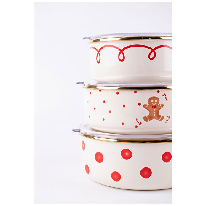 Emaylab Merry Emaye Üçlü Saklama Kabı Seti (ocaklard Kullanilabi̇li̇r)