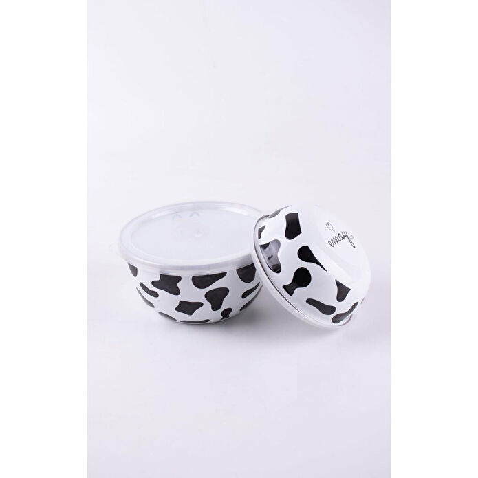 Emaylab Mötilda Emaye İnek Desenli Kase Seti 12-14 (yemek Taşimaya Uygun- Ocağa Koyulabi̇li̇r)