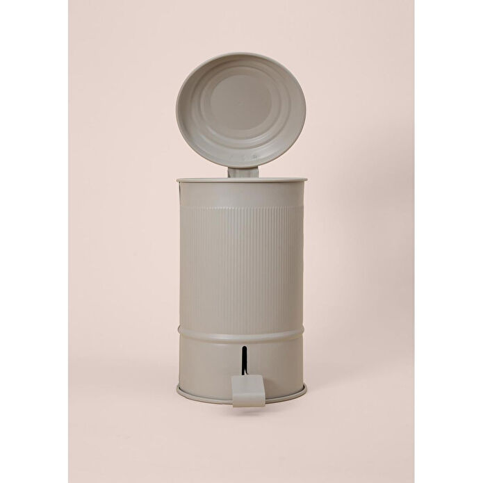 The Mia Stripe Mutfak Ve Banyo Çöp Kovası Bej 5 Lt