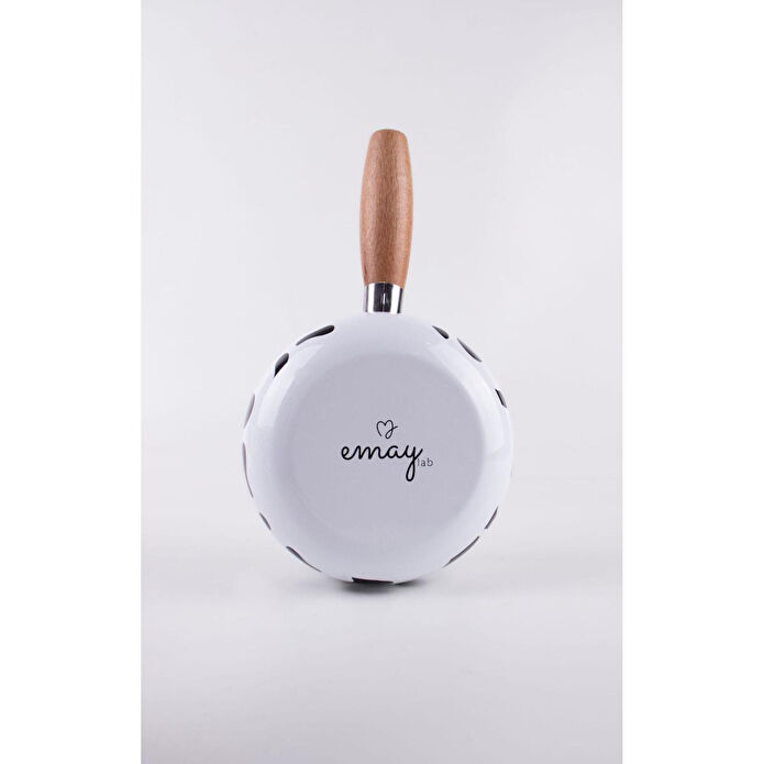 Emaylab Mötilda Ahşap Saplı Emaye Sos Tavası 16cm 1,3 Litre (i̇ndüksi̇yon Dahi̇l Tüm Ocaklara Uygun)