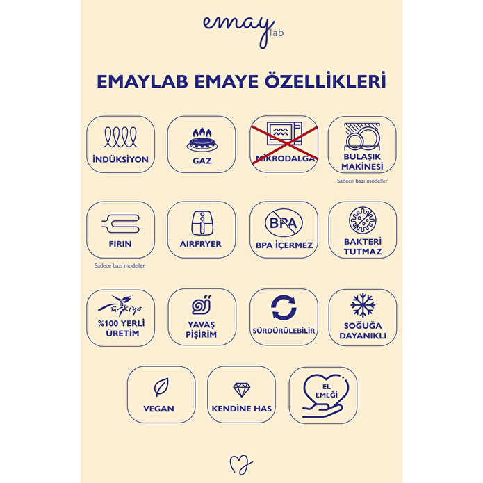 Emaylab Mood Emaye Orta Boy Şekerlik