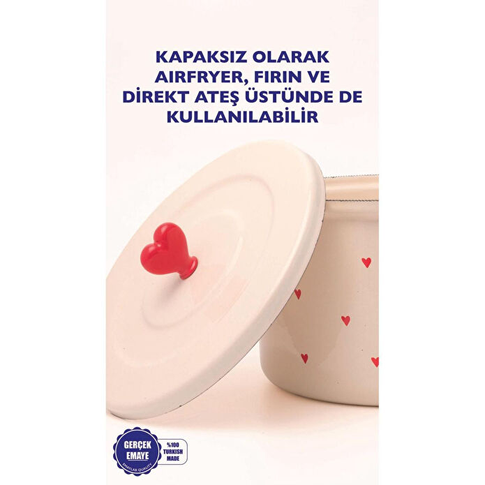 Emaylab Cupid 20 Cm Emaye Tencere (3 Li̇tre)