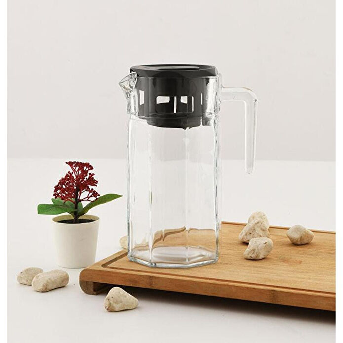 Paşabahçe Köşem 1250cc Gri Kapaklı Sürahi 43414