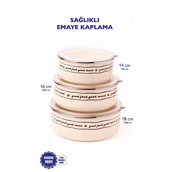 Emaylab Mood Vakum Kapaklı Saklama Kabı Seti (tüm Ocak Tiplerinde Kullanılabilir)