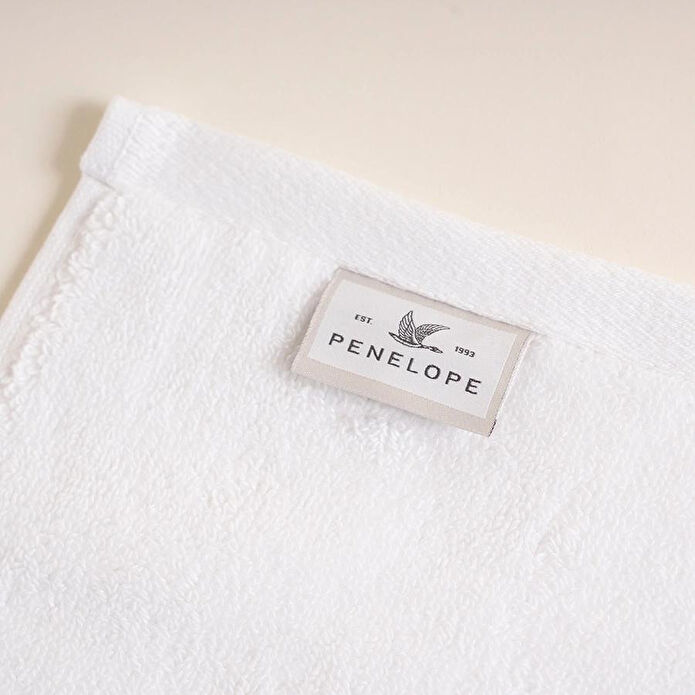 Penelope %100 Pamuk Havlu 30x50 Cm Beyaz - Noa Serisi