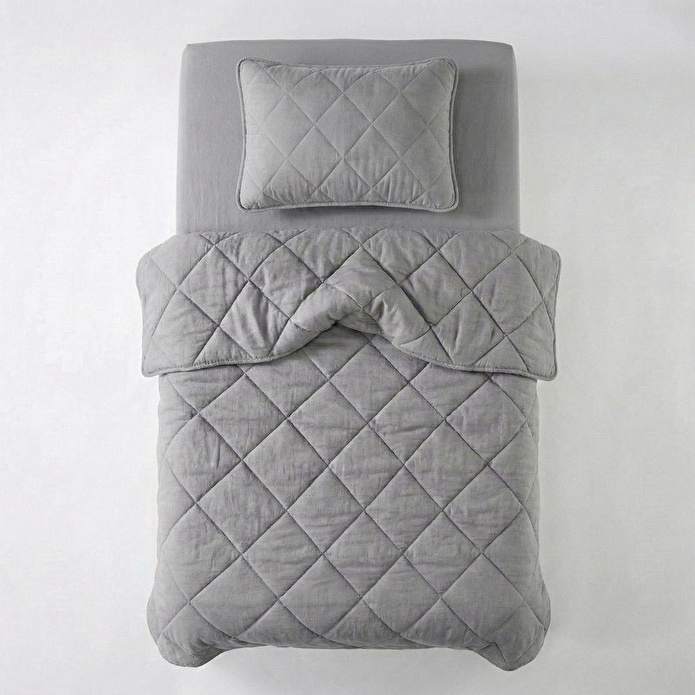 Penelope Microfiber Kumaş Tek Kişilik Gri Yastık Yorgan Seti - Colors In Comfort