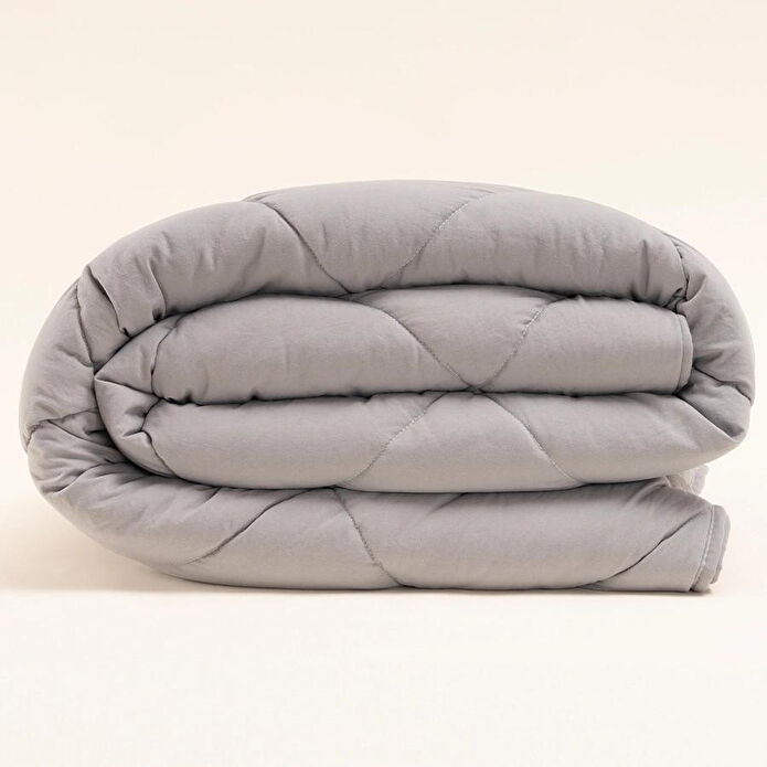 Penelope Microfiber Kumaş Tek Kişilik Gri Yastık Yorgan Seti - Colors In Comfort
