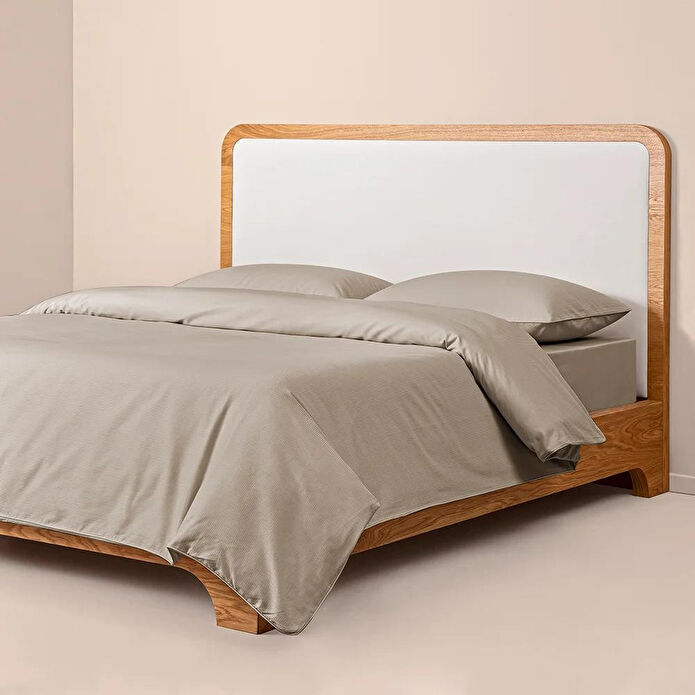 Penelope %100 Pamuk Percale Nevresim Seti 260x240 Cm Taş Rengi - Pure Serisi