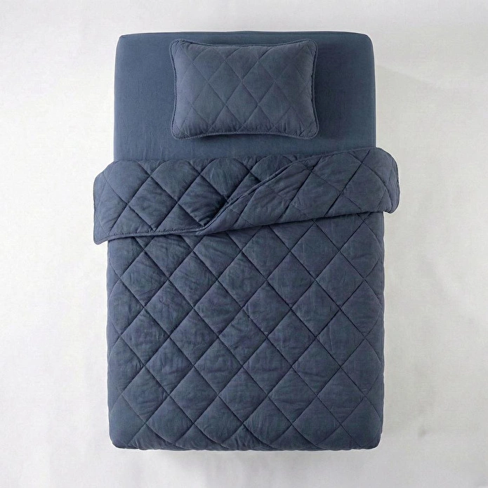 Penelope Microfiber Kumaş Tek Kişilik Denim Yastık Yorgan Seti - Colors In Comfort