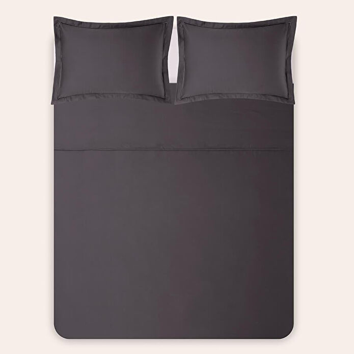 Penelope %100 Pamuk Saten Nevresim Seti 240x220 Cm Antrasit - Lia Serisi