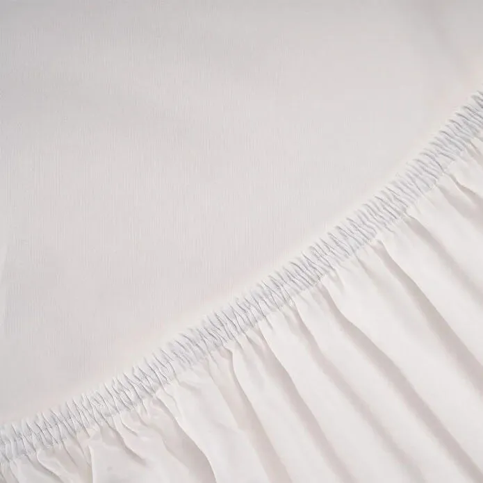 Penelope %100 Pamuk Saten Lastikli Çarşaf Seti 100x200 Cm Beyaz - Lia Serisi
