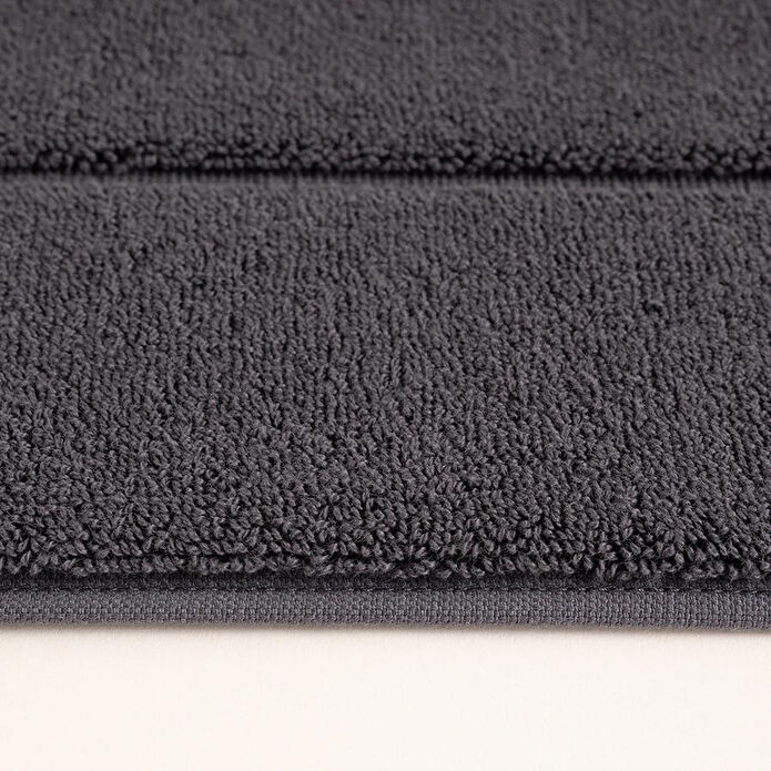 Penelope %100 Pamuk Banyo Paspası 60x110 Cm Antrasit - Noa Serisi