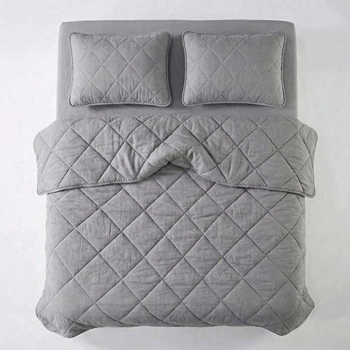 Penelope Microfiber Kumaş Çift Kişilik Gri Yastık Yorgan Seti - Colors In Comfort