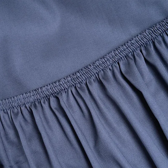 Penelope %100 Pamuk Saten Lastikli Çarşaf Seti 160x200 Cm Lacivert - Lia Serisi