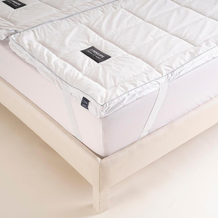 Penelope %100 Pamuk Yün Fermuarlı 2'ye Ayrılabilen Topper 200x200 Cm - Nature Comfort Serisi