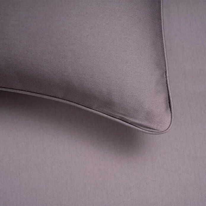 Penelope %100 Pamuk Saten Lastikli Çarşaf Seti 200x200 Cm Antrasit - Lia Serisi