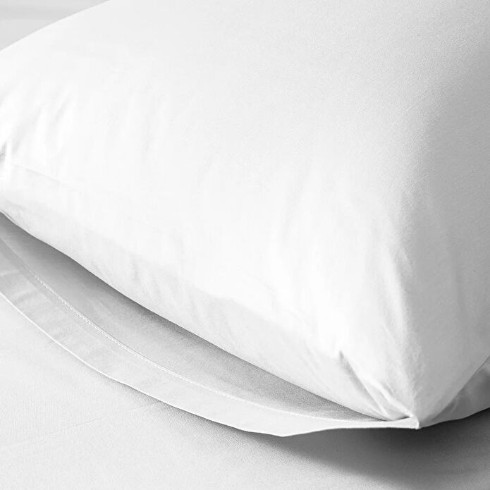 Penelope %100 Pamuk Percale Lastikli Çarşaf 200x200 Cm Beyaz - Pure Serisi