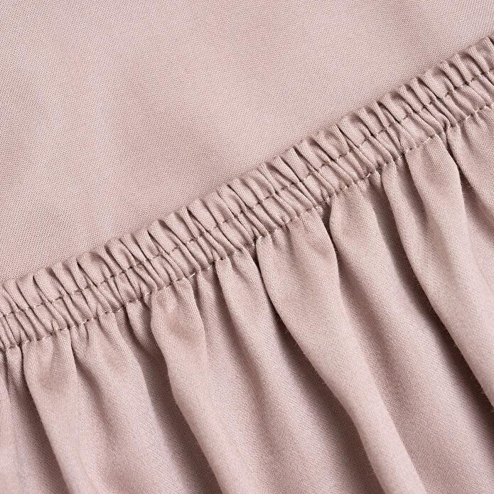 Penelope %100 Pamuk Saten Lastikli Çarşaf Seti 200x200 Cm Taş - Lia Serisi