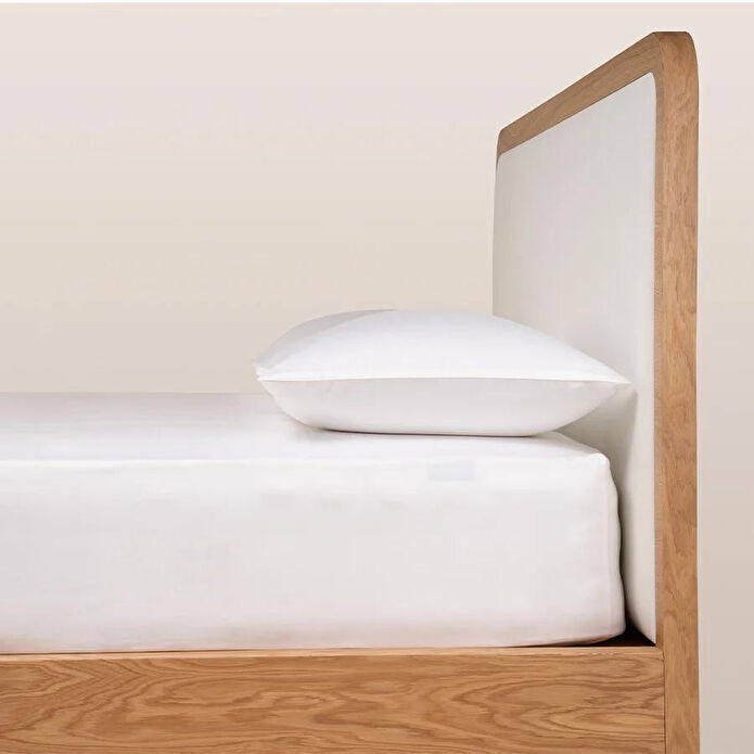 Penelope %100 Pamuk Saten Lastikli Çarşaf Seti 180x200 Cm Beyaz - Lia Serisi