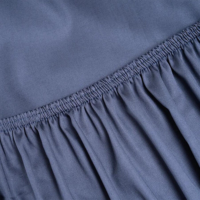 Penelope %100 Pamuk Saten Lastikli Çarşaf Seti 180x200 Cm Lacivert - Lia Serisi