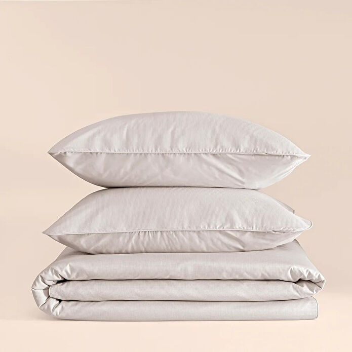 Penelope %100 Pamuk Percale Nevresim Seti 160x220 Cm Gri - Pure Serisi